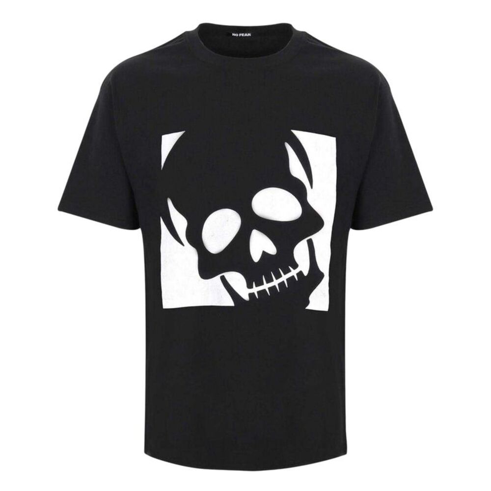 No Fear Mens Large Logo Relaxed Fit T-Shirt / Black